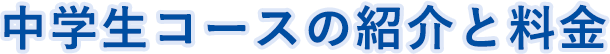 中学生コースの紹介と料金